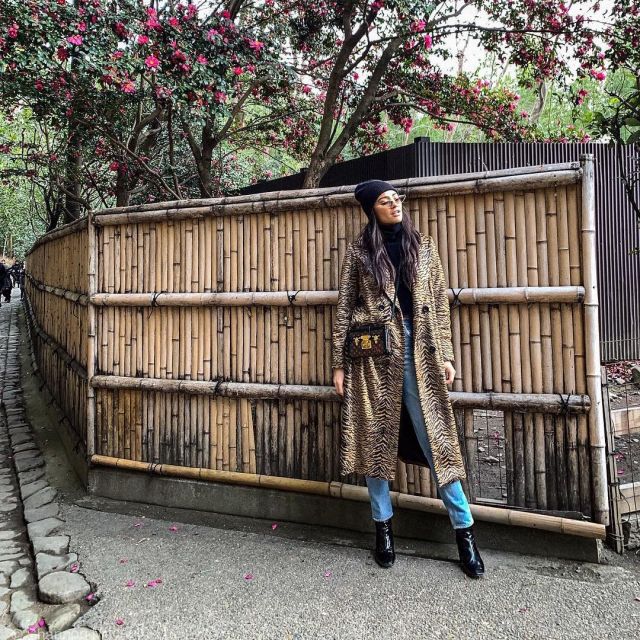 Petite Malle Clutch worn by Shay Mitchell on the Instagram account @shaymitchell