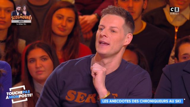 Le sweat Serge de Matthieu Delormeau dans Touche pas à mon poste du 22/01/2019