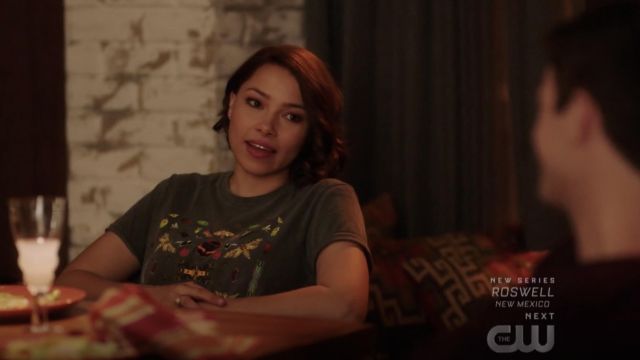Le t-shirt gris imprimé insectes Urban Outfitters de Nora West-Allen (Jessica Parker Kennedy) dans Flash S05E11