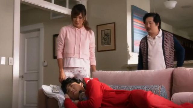 La sudadera con capucha de buen jog de Good American usada por Camille (Lindsay Price) en Splitting Up Together (S02E07)