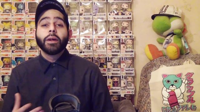 The figurine Funko Pop Vegeta Chrome blue in Dragon Ball Z Wrestling Club in the video Predictions NXT TakeOver: Phoenix