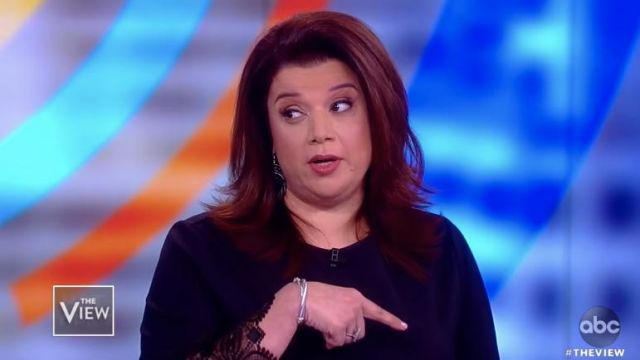 Elie Tahari Amora Lace Cuff Blouse worn by Ana Navarro on The View