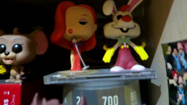 The Funko Pop of Jessica Rabbit from Modzii in his video THE biggest COLLECTION OF FIGURINES POP! OF FRANCE !