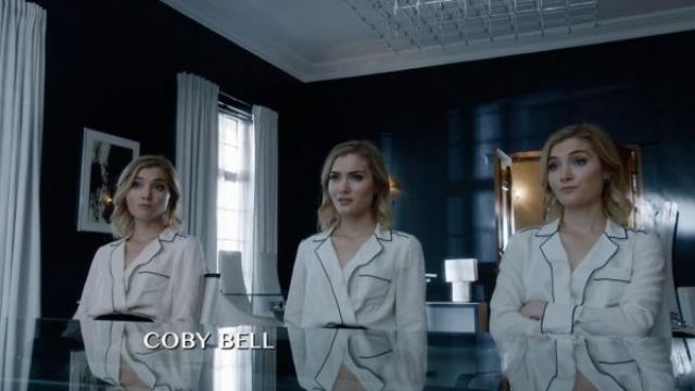 Worth Surplice Long Sleeve Silk Blouse worn by Esme Frost (Skyler Samuels) in The Gifted (S01E11)