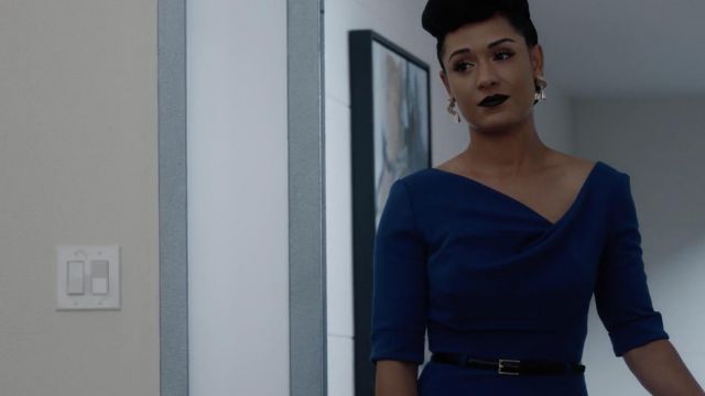 Jackie O Three-Quarter Sleeve Dress worn by Reeva Payge (Grace Byers) in The Gifted (S02E01)