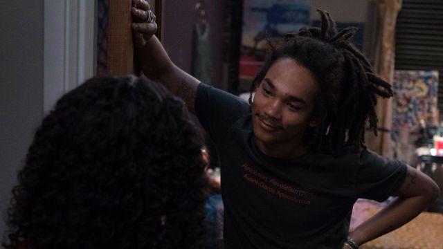 Ksubi Thought Stop Tee worn by Luca Hall (Luka Sabbat) in grown-ish (S02E01)