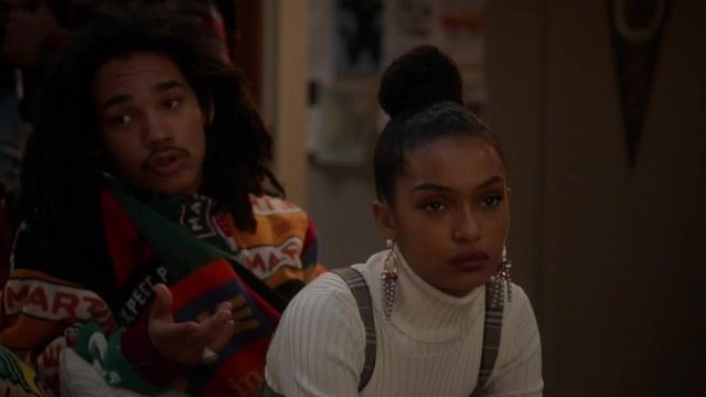 Crystal Embellished Cuffs Jumper worn by Zoey Johnson (Yara Shahidi) in grown-ish (S02E04)