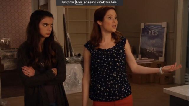 LC Lauren Conrad Scalloped Edge Top worn by Kimmy Schmidt (Ellie Kemper) in Unbreakable Kimmy Schmidt (S02E02)