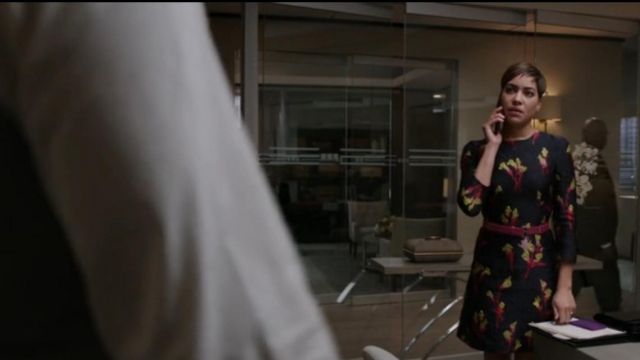 jason Wu Floral Jacquard Mini Dress worn by Lucca Quinn (Cush Jumbo) in The Good Fight (S01E01)
