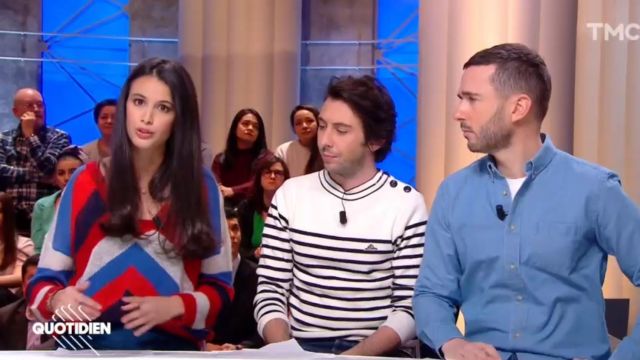 The sweaters in stripes of Lilia Hassaine in Daily 07/01/2019