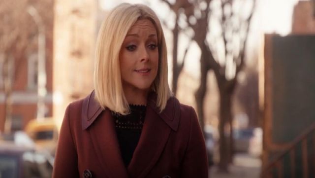 Fendi Double Breasted Coat worn by Jacqueline White (Jane Krakowski) in Unbreakable Kimmy Schmidt (S03E09)