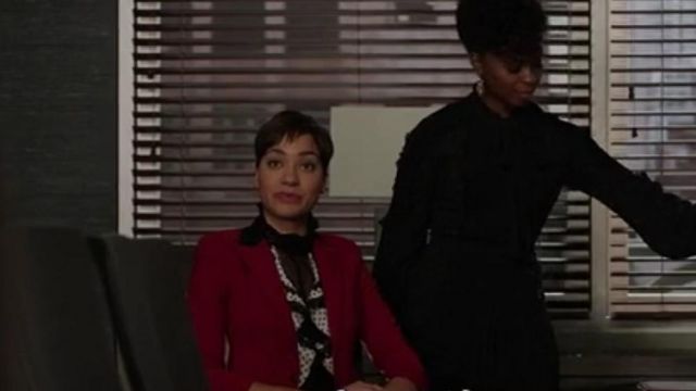 Akris Punto Single-Breasted Wool-Blend Jacket worn by Lucca Quinn (Cush Jumbo) in The Good Fight (S01E04)