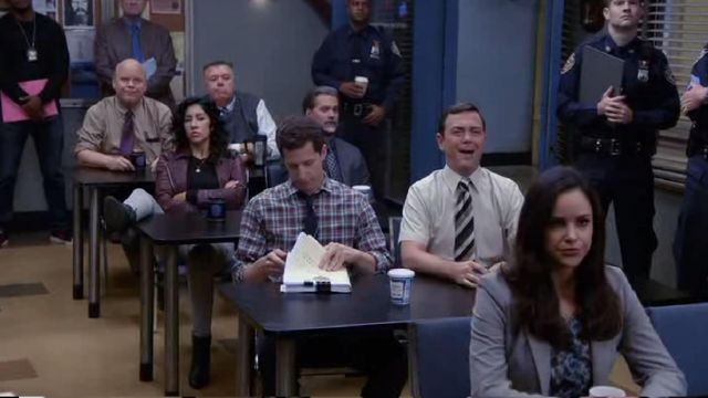 All Saints Oxblood leather jacket worn by Rosa Diaz (Stephanie Beatriz) in Brooklyn Nine-Nine (S03E04) (S03E04)
