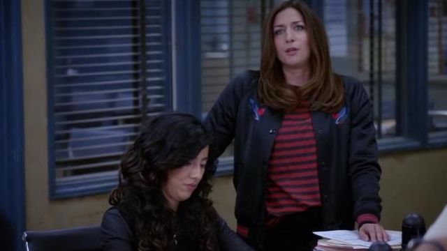 R13 Boy Striped Cotton Tee worn by Gina Linetti Chelsea Peretti