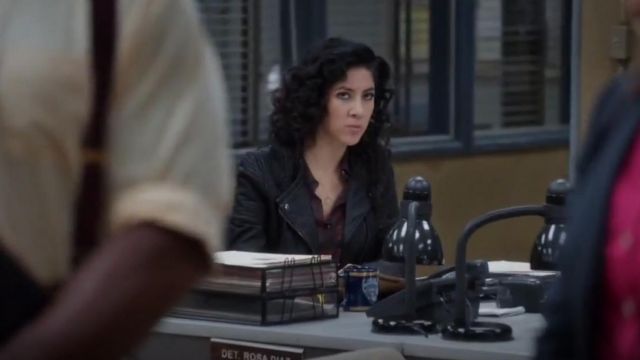 The Kooples Cotton-Silk Plaid Blouse worn by Rosa Diaz (Stephanie Beatriz) in Brooklyn Nine-Nine (S02E16)
