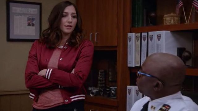 R13 Shrunken Roadie Jacket worn by Gina Linetti Chelsea Peretti