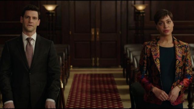 Etro  Floral Jacquard Blazer worn by Lucca Quinn (Cush Jumbo) in The Good Fight (S02E06)