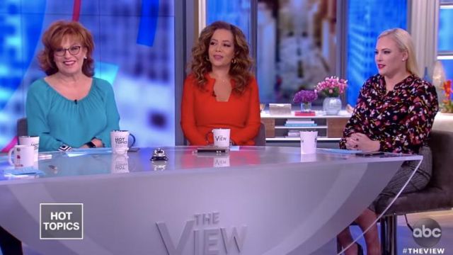 A.L.C. Owens Floral Silk Top worn by Meghan McCain on The View February 4, 2019
