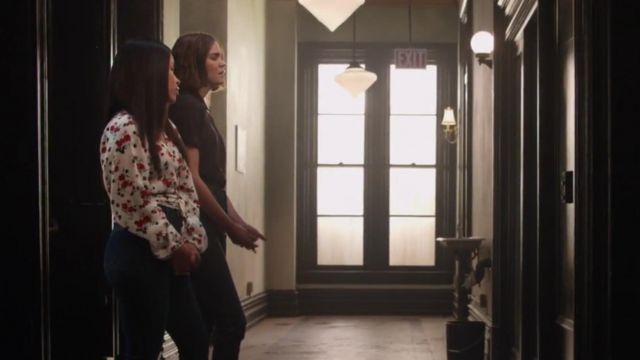 A.L.C. Carla Floral Silk Tie Front Blouse worn by Mariana Adams Foster (Cierra Ramirez) in Good Trouble S01E05