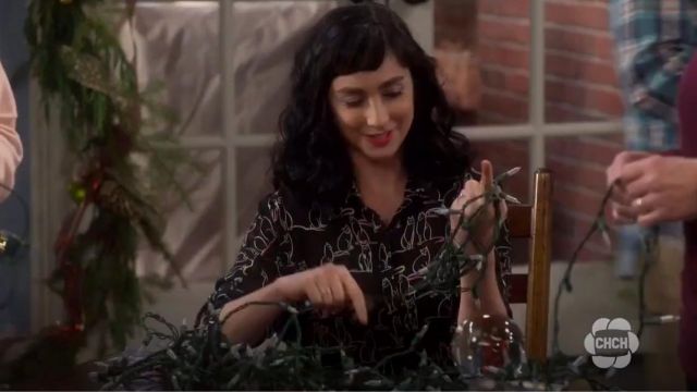 Zara Chemise Imprimée porté par Mandy Baxter (Molly McCook) dans le Dernier Homme Debout (S06E11)