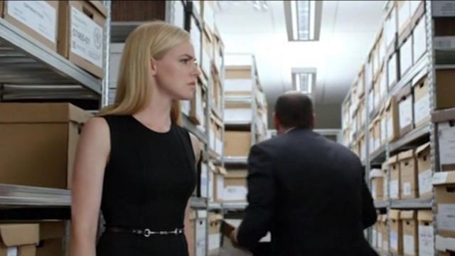 Gucci Viscose Jersey Belted Sleeveless Dress worn by Katrina Bennett (Amanda Schull) in Suits (S04E08)
