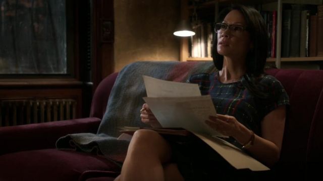 Preen Tartan dress worn by Dr. Joan Watson (Lucy Liu) in Elementary (S02E04)