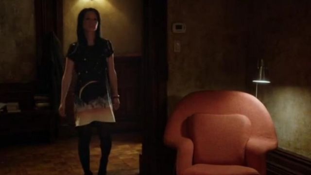 Lulu & Co Eclipse Tshirt Dress in Silk worn by Dr. Joan Watson (Lucy Liu) in Elementary (S02E09)