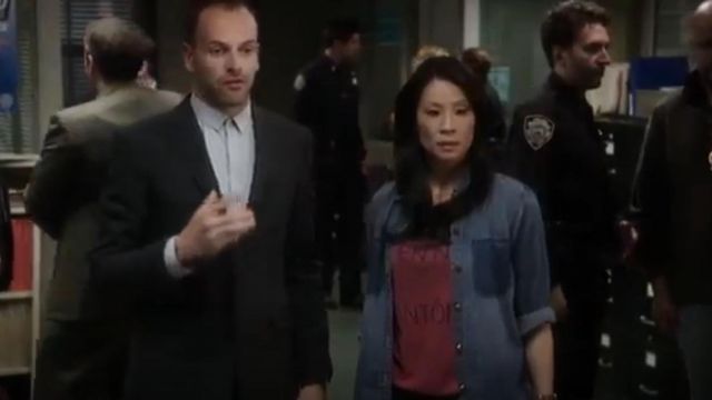All Saints Phantom Crew T-Shirt worn by Dr. Joan Watson (Lucy Liu) in Elementary (S02E10)