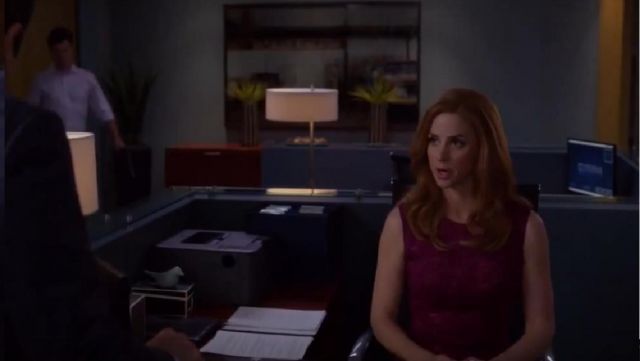 J Mendel Corded Floral Lace Sheath Dress worn by Donna Paulsen (Sarah Rafferty) in Suits (S06E05) (S06E05)
