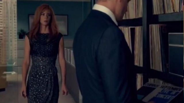 Giambattista Valli Eyelet Embellished Midi Dress worn by Donna Paulsen (Sarah Rafferty) in Suits (S06E12) (S06E12)