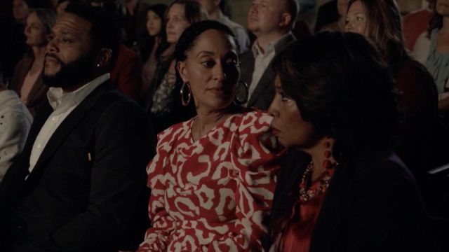 Isabel Marant Carley printed dress worn by Rainbow Johnson (Tracee Ellis Ross) in black-ish (S05E12)