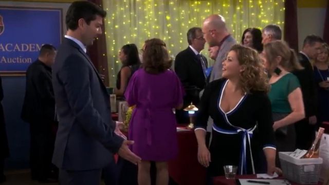 Diane von Furstenberg Wrap Sweater Dress worn by Penelope Alvarez (Justina Machado) in One Day at a Time (S03E03)