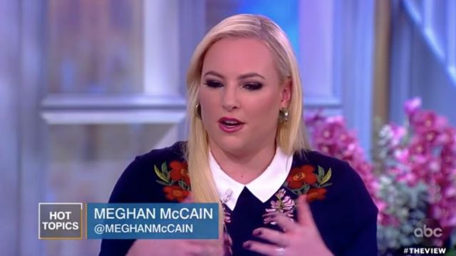 Ted Baker Toriey sweater worn by Meghan McCain on The View February 13, 2019