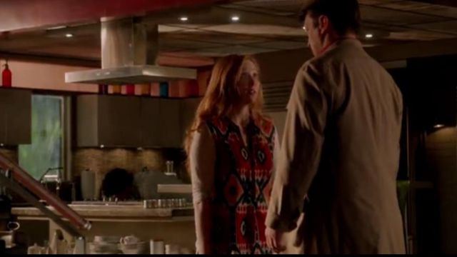 Anthropologie Sima top worn by Alexis Castle (Molly C. Quinn) in Castle (S06E01)