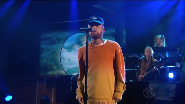 Sweater worn by Mac Miller as seen on his performance at The Late Show with Stephen Colbert