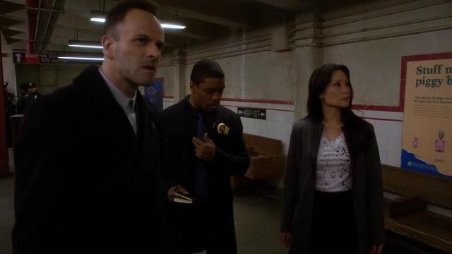 All Saints Lorie Tula Coat worn by Dr. Joan Watson (Lucy Liu) in Elementary (S03E22)