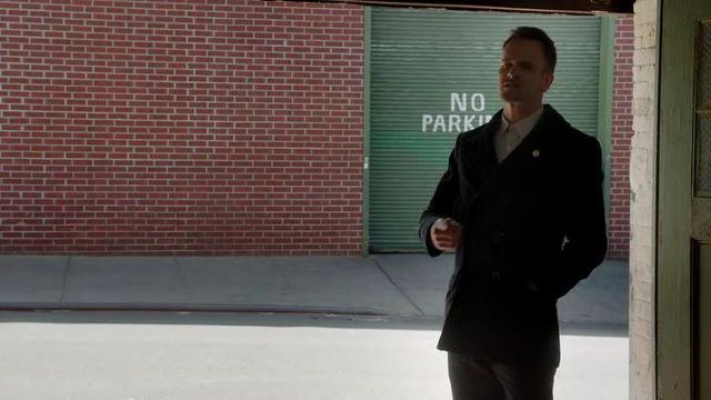 Tom Ford Cotton Pea Coat worn by Sherlock Holmes (Jonny Lee Miller) in Elementary (S03E24)
