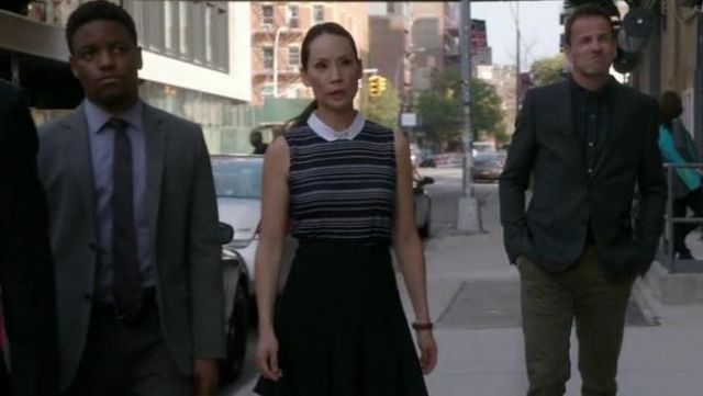 Bcbgmaxazria  Ingrid Skirt in Black worn by Dr. Joan Watson (Lucy Liu) in Elementary (S04E05)