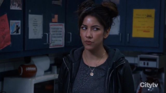 RtA Nicola Distressed Leopard Print Tee worn by Rosa Diaz (Stephanie Beatriz) in Brooklyn Nine-Nine S06E06