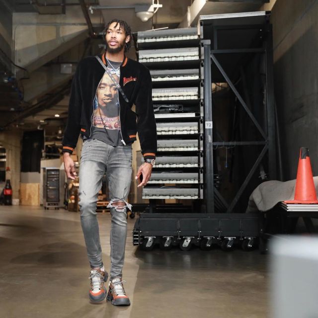 Gucci Flashtrek Baskets portées par Brandon Ingram sur l'Instagram account @1ngram4