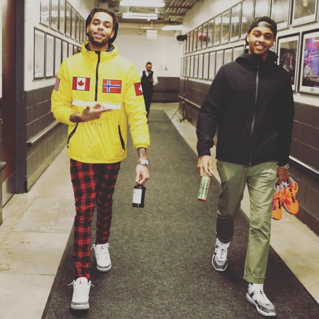 Air Jordan 3 Retro "katrina" worn by D'Angelo Russell on the Instagram account @dloading