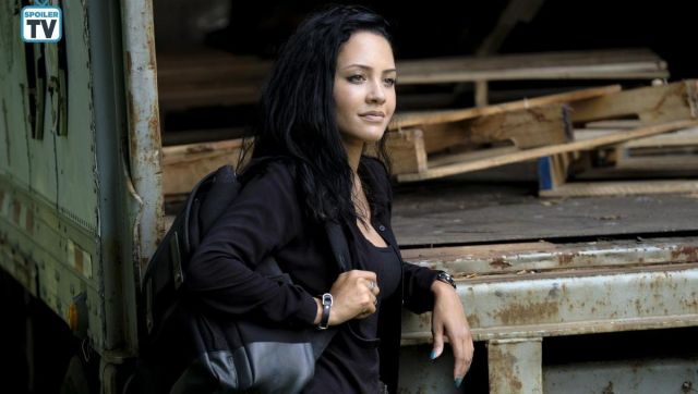 Black backpack worn by Riley Davis (Tristin Mays) as seen in MacGyver S03E01