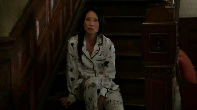 Olivia von Halle  Lila Astrid Pajamas worn by Dr. Joan Watson (Lucy Liu) in Elementary (S05E03)