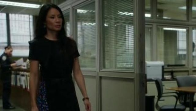 Sasha Bell Jewelry  Lotus Drop Earrings worn by Dr. Joan Watson (Lucy Liu) in Elementary (S05E07)