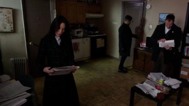 Marissa Webb Feria Coat worn by Dr. Joan Watson (Lucy Liu) in Elementary (S06E19)