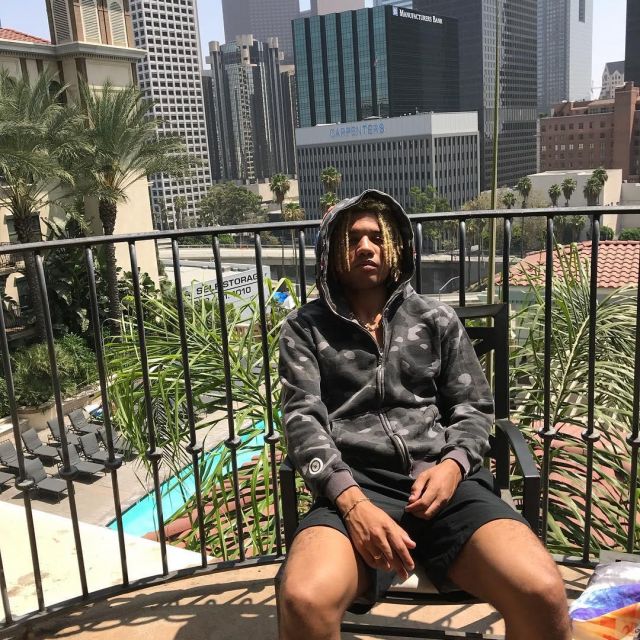 The hoodie grey camo "Bape " shark" RS on Instagram