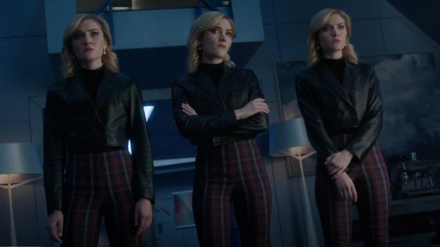 Bcbgmaxazria Leather Cropped Jacket worn by Esme Frost (Skyler Samuels) in The Gifted (S02E16)