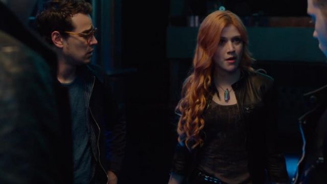 R13 Cafe Racer Leather Jacket worn by Clary Fray Katherine