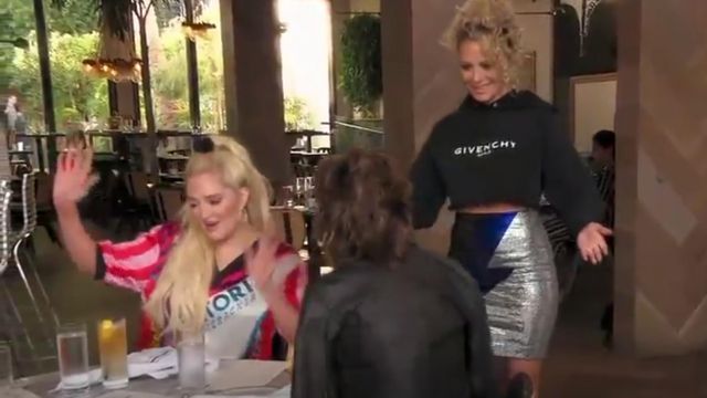 Givenchy  Distressed Printed Hoodie worn by Dorit Kemsley in The Real Housewives of Beverly Hills (S09E01)