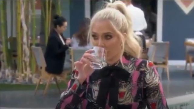 Gucci Panther Blouse worn by Herself (Erika Jayne) in The Real Housewives of Beverly Hills (S08E13)